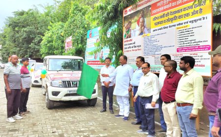 जिला पंचायत अध्यक्ष नें विशेष संचारी रोग नियंत्रण अभियान रैली को किया रवाना