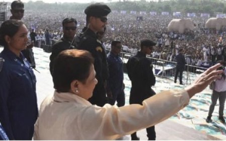 9 साल बाद मायावती का शक्ति प्रदर्शन, उमड़ा लाखो का जनसैलाब