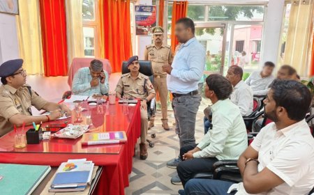 एस पी नें धनघटा पर थाना समाधान दिवस पर सुनी जनता की समस्याएं