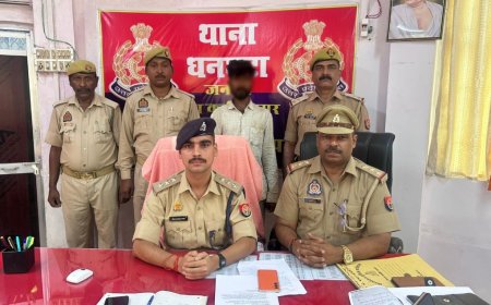 धनघटा पुलिस नें हत्या के मामले में 24 घंटे के अन्दर किया गिरफ्तार
