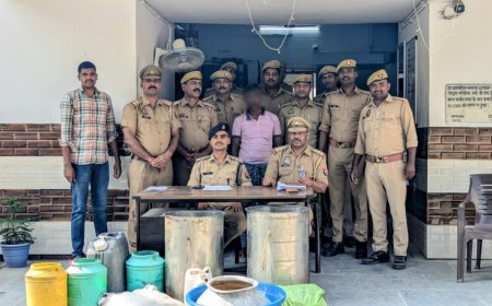 67 लीटर कच्ची शराब के साथ एक अभियुक्त गिरफ्तार 