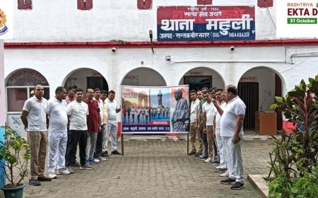 महुली पुलिस ने रन फार यूनिट कार्यक्रम किया आयोजित