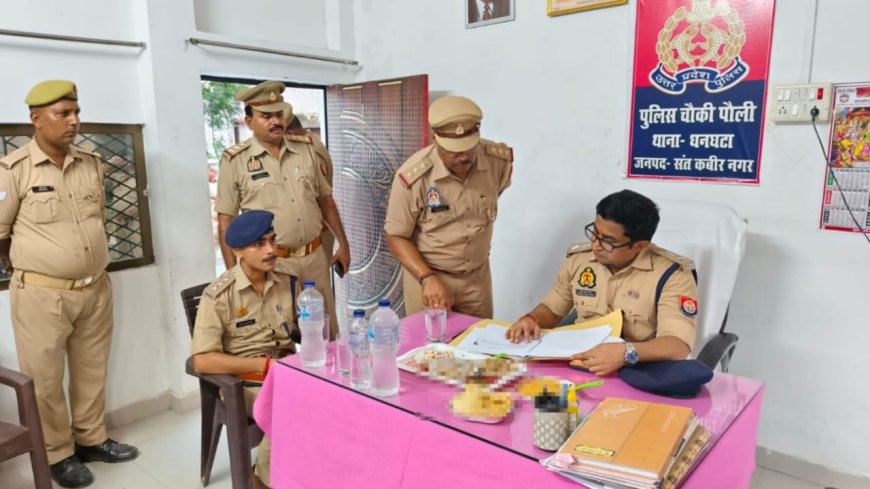 एस पी नें चैकी पौली का किया औचक निरीक्षक दिया आवश्यक निर्देश