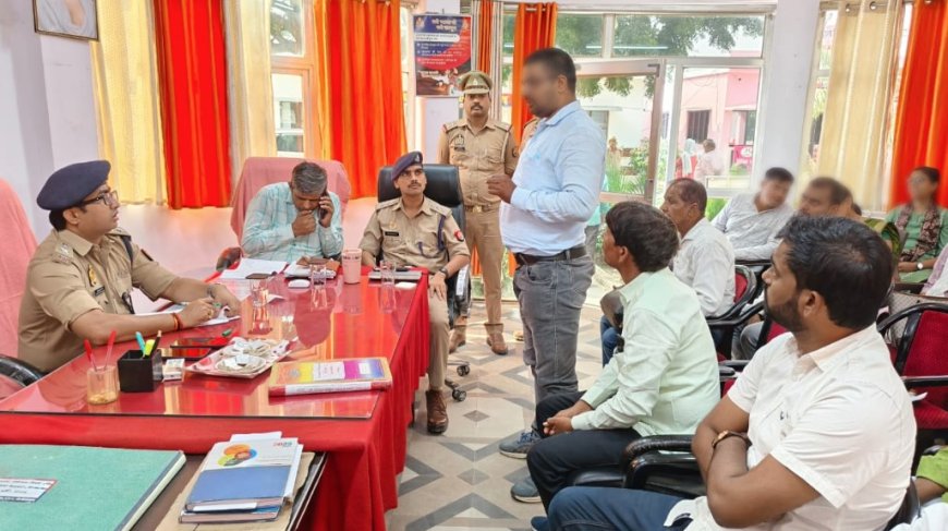 एस पी नें धनघटा पर थाना समाधान दिवस पर सुनी जनता की समस्याएं