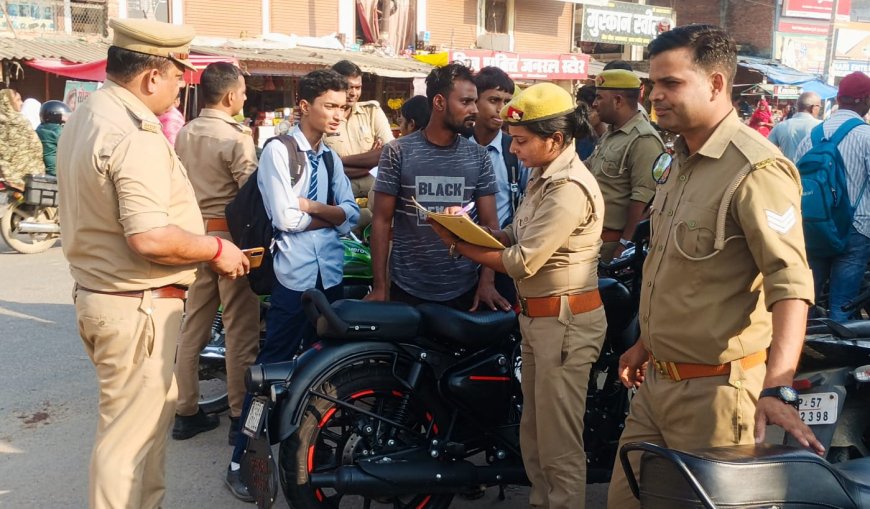 चेकिंग के दौरान 92 वाहनों का हुआ ई-चालान, तीन वाहन सीज