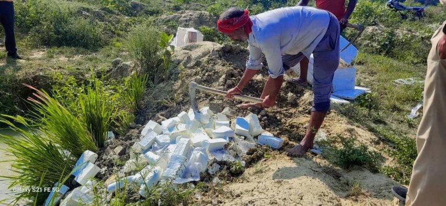 संत कबीर नगर में तीन कुंतल मिलावटी पनीर पकड़ा, खाद विभाग ने कराया नष्ट