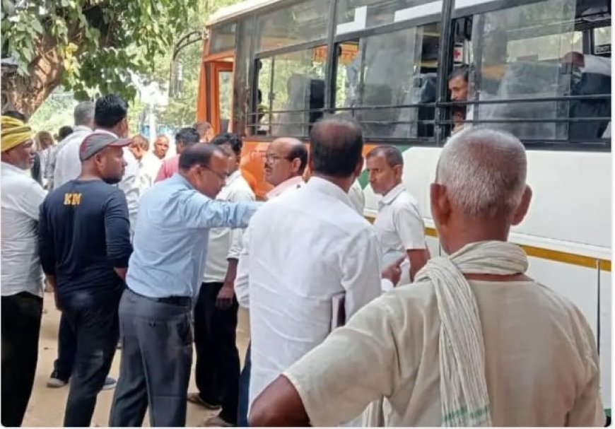 परिवहन विभाग के निरीक्षण टीम नें बघौली-करैली चैराहे पर बगैर टिकट के चार यात्रियों को पकड़ा