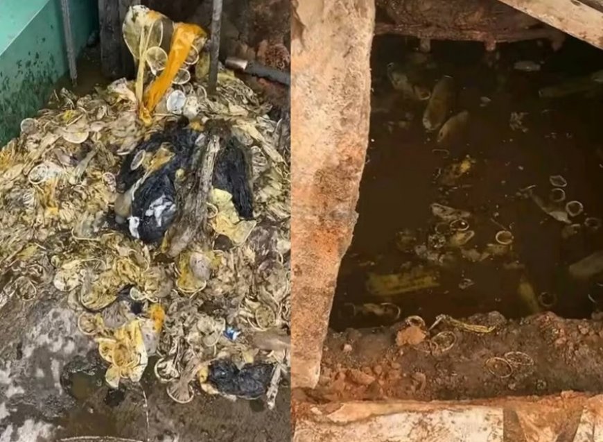 नाले के अंदर और बाहर मिला कंडोम ही कंडोम, PG Girls College