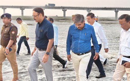 डीएम व एसपी नें बिड़हरघाट का किया स्थलीय निरीक्षण, दिये आवश्यक निर्देश