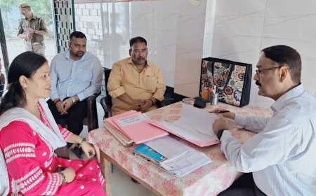 डीएम नें प्राथमिक एवं उच्च प्राथमिक विद्यालय एवं पंचायत भवन का किया निरीक्षण