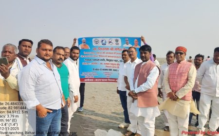 बिडहर घाट पर मत्स्य विभाग द्वारा आयोजित हुआ रिवर रैंचिंग कार्यक्रम 