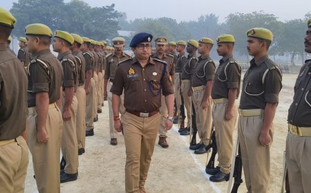 एसपी नें साप्ताहिक परेड का किया निरीक्षण