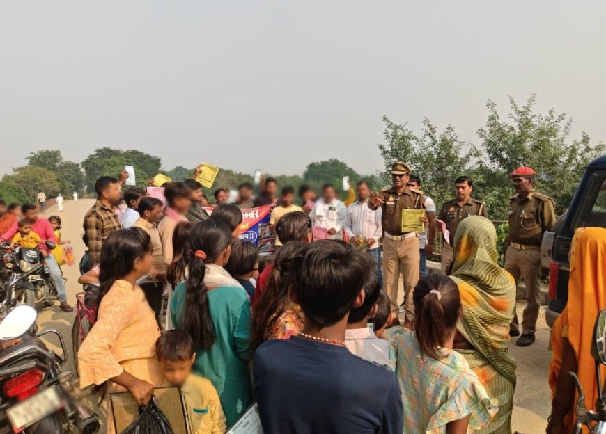 यातायात माह के अवसर पर सड़क सुरक्षा एवं जागरूकता अभियान