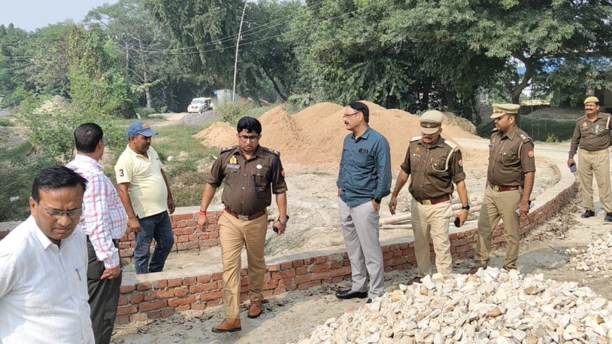 डीएम व एसपी नें सिरसी में निर्माणाधीन अग्निशमन केन्द्र का किया निरीक्षण