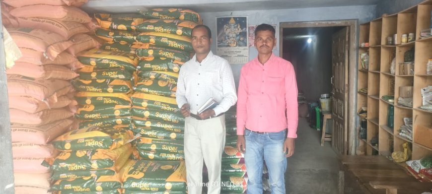 एडीओ एजी ने खाद बीज दुकान का किया औचिक निरीक्षण