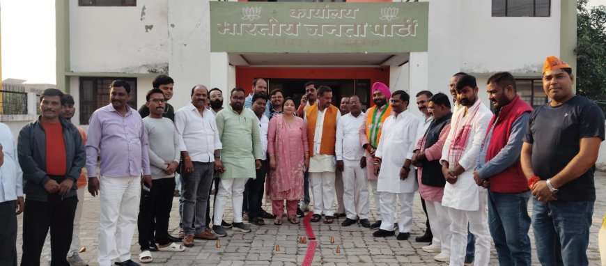चुनाव में जीत पर जिला भाजपा ने मनाया जश्न