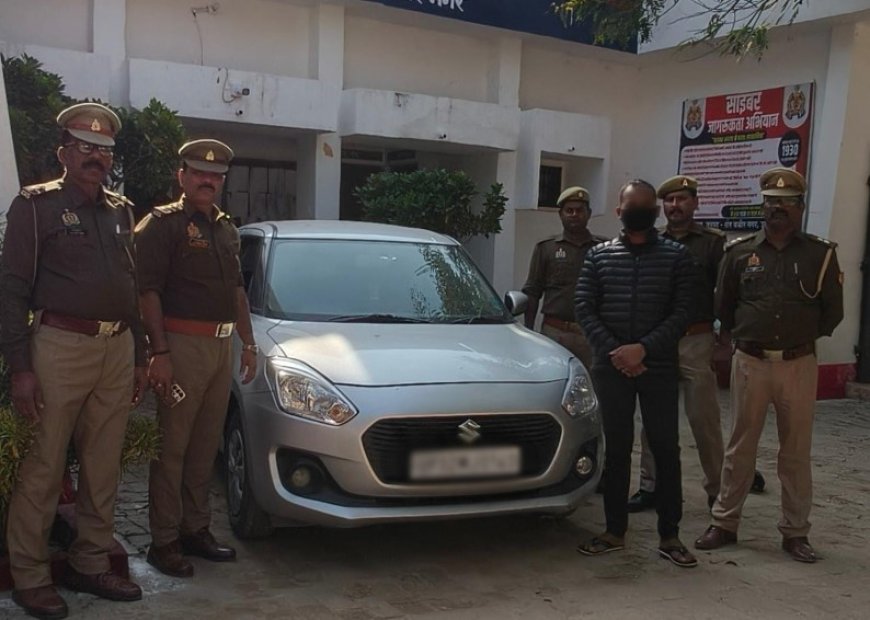दुधारा पुलिस नें शातिर चोर को चारपहिया वाहन के साथ किया गिरफ्तार