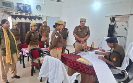 एएसपी नें थाना महुली का किया अर्धवार्षिक निरीक्षण