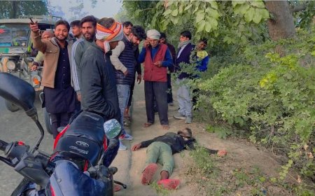 जंगल कला पेट्रोल पंप के पास तेज रफ्तार बाइक सवार गिरा गंभीर रूप से घायल