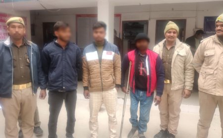 कोतवाली पुलिस नें तीन गैंगेस्टरों को किया गिरफ्तार