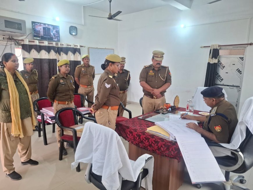 एएसपी नें थाना महुली का किया अर्धवार्षिक निरीक्षण