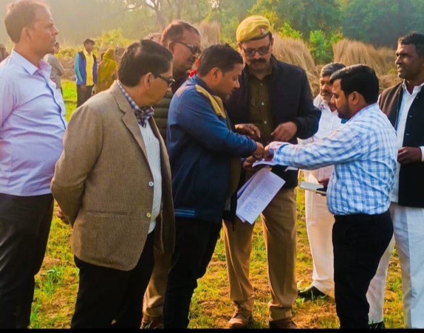 अवैध कब्जे की शिकायत पर पहुंची पुलिस व राजस्व की संयुक्त टीम