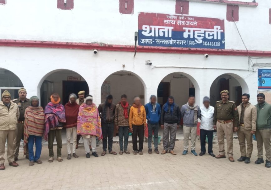 दबिश के दौरान 14 वारण्टी अभियुक्त गिरफ्तार