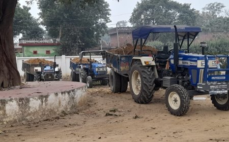 खनन माफियाओं पर एसडीएम की बड़ी कार्रवाई तीन ट्रैक्टर ट्राली सीज