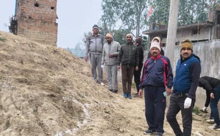 थानाध्यक्ष एवं चैकी प्रभारी की अगुवाई में चलाया गया सफाई अभियान 