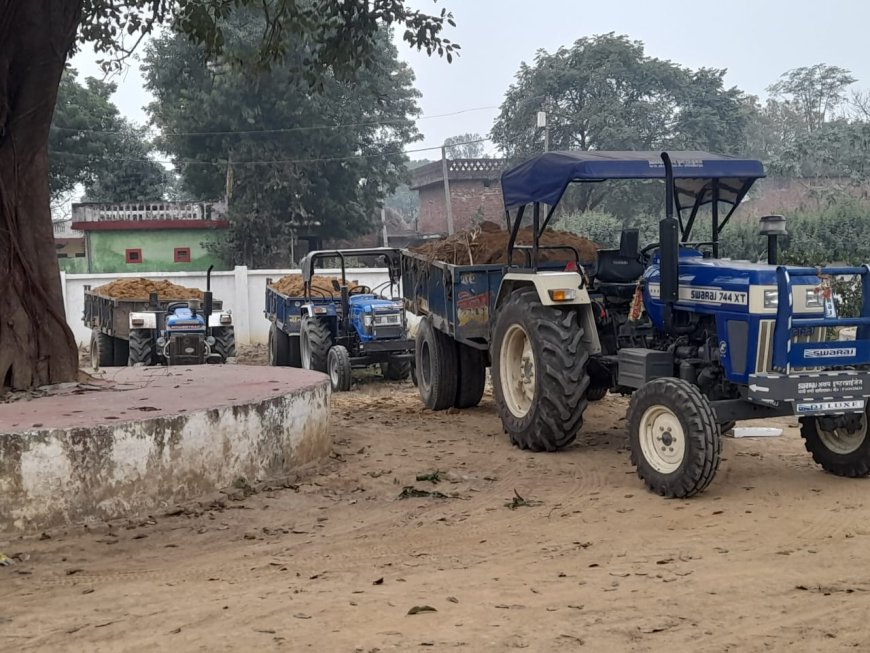खनन माफियाओं पर एसडीएम की बड़ी कार्रवाई तीन ट्रैक्टर ट्राली सीज