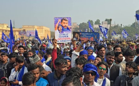 आजाद समाज पार्टी  चन्द्रशेखर  रावण का संत कबीर नगर में हुआ का हुआ भव्य स्वागत