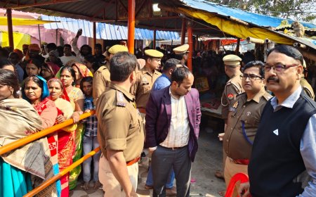 संतकबीरनगर डीएम व एसपी नें तामेश्वरनाथ शिव मन्दिर का किया निरीक्षण