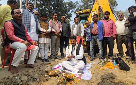 विधायक नें 27 करोड़ की लागत से बनने वाली 14 किलो मीटर सड़क का किया शिलान्यास 