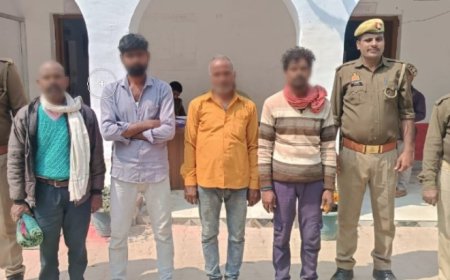 महुली पुलिस नें चार वारंटी को गिरफ्तार
