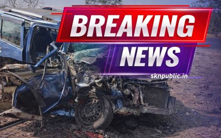 संत कबीर नगर  में कार व डीसीएम से टक्कर, दो पत्रकारो की मौत