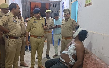 शरीर में चाकू मारकर युवक को किया घायल, संतकबीरनगर एएसपी और सीओ नें मिलकर लिया जायजा