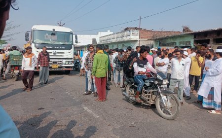 संतकबीरनगर  में ट्रेलर की ठोकर से सात वर्षीया बच्ची की हालत गंभीर 