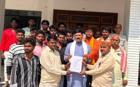 पिच रोड की मांग को लेकर विधायक मेंहदावल से मिले कुशहरा के लोग