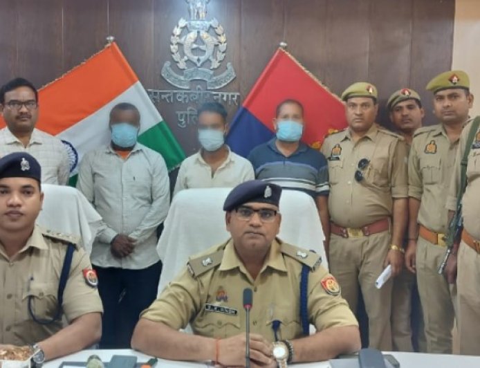 संतकबीरनगर  में  अर्न्तजनपदीय तीन शातीर चोर कोतवाली पुलिस के चढ़े हत्थे 