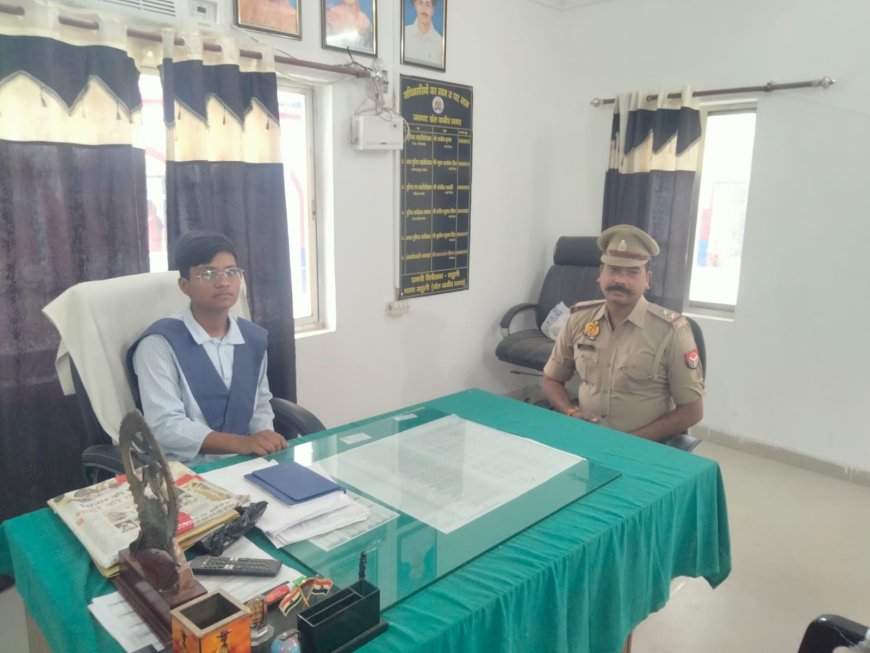 नवोदय की छात्रा ने सम्हाला एक दिन के लिए महुली थाने का प्रभार