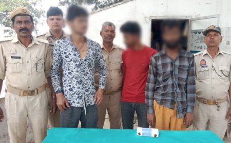पुलिस नें तीन झपटेमारी अभियुक्तो को किया गिरफ्तार