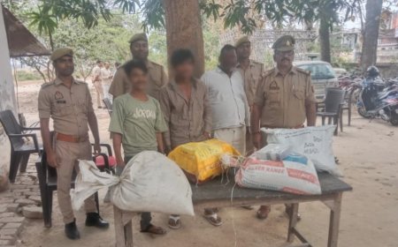 बेलहरकला पुलिस नें चोरी करने वाले तीन अभियुक्तों को किया गिरफ्तार