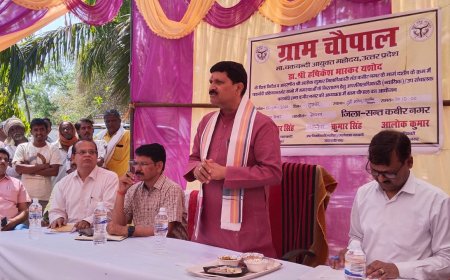 विधायक अनिल त्रिपाठी ने चौपाल में सुनी समस्या त्वरित निस्तारण करने के लिए दिए निर्देश