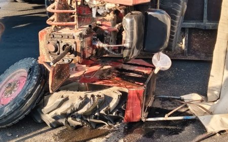 ट्रैक्टर पिकप में भिड़ंत चालक गंभीर रूप से घायल