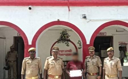 पुलिस नें अभियुक्त को किया गिरफ्तार,  तलाशी के दौरान 1 तमंचा 1 कारतूस 315 बोर बरामद