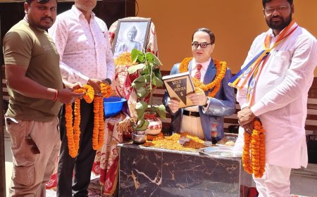 अम्बेडकर जयंती पर बाबा साहब मूर्ति का हुआ स्थापना 