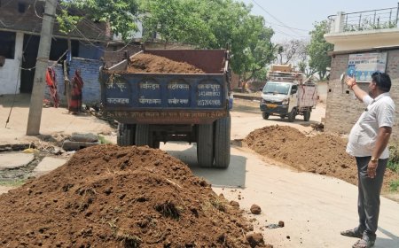 निजी खर्च से बनाया सड़क की पटरी, ग्रामीणों में खुशी