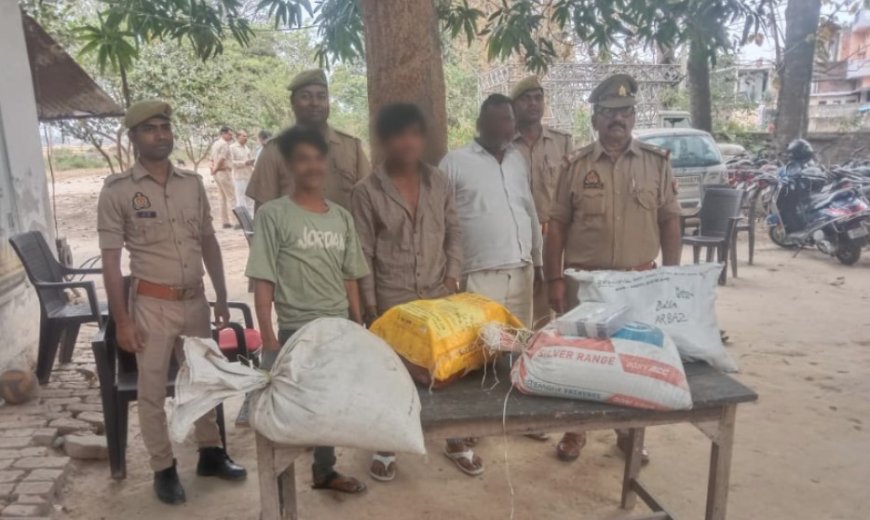 बेलहरकला पुलिस नें चोरी करने वाले तीन अभियुक्तों को किया गिरफ्तार