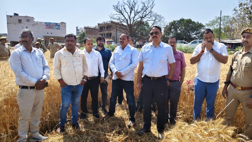 डीएम आलोक कुमार द्वारा रबी वर्ष 2025-26 के क्राप कटिंग का किया गया निरीक्षण