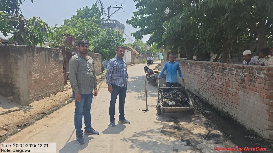 एडीओ पंचायत ने दो गांव का किया औचक निरीक्षण, मिली कमियां